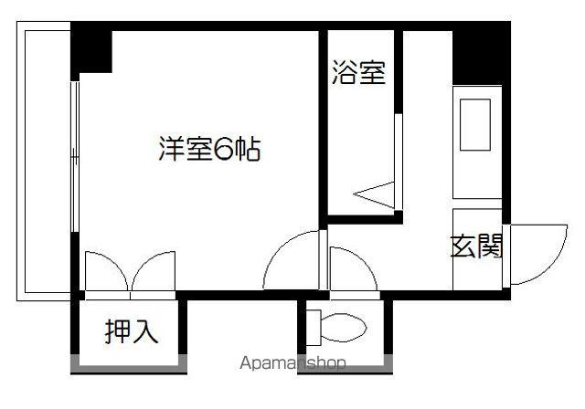 プント子飼(1K/3階)の間取り写真