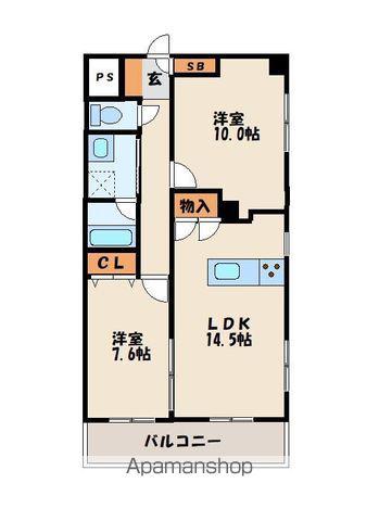 CARCASSONNE(1SLDK/9階)の間取り写真