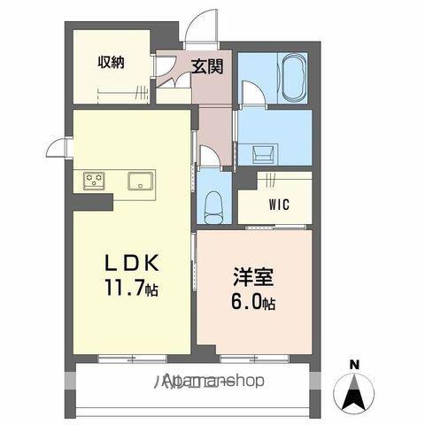K&Jフォレストライト(1LDK/2階)の間取り写真