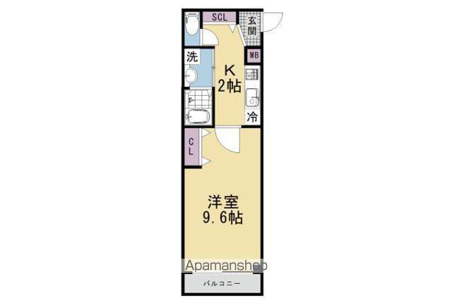 A-MON観月橋NIFUN(1K/2階)の間取り写真