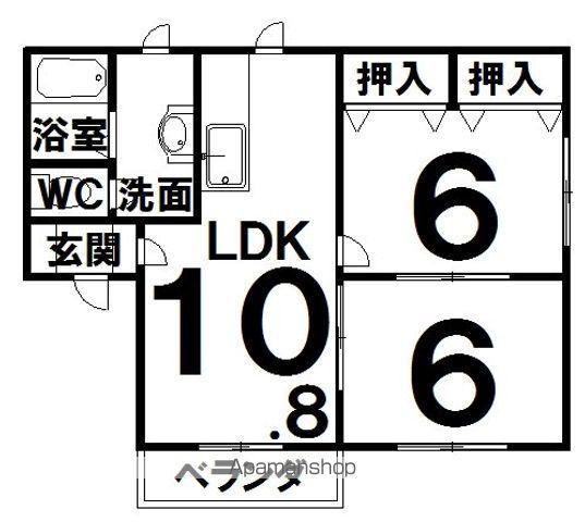 STAR LIGHT(2LDK/1階)の間取り写真