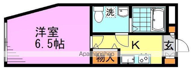 アムロゼッタ阿佐ヶ谷(1K/1階)の間取り写真