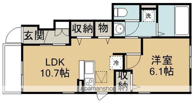 エテルノ Ⅳ(1LDK/1階)の間取り写真