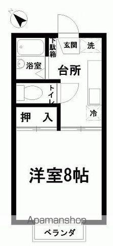 フリーダムヒル(1K/2階)の間取り写真