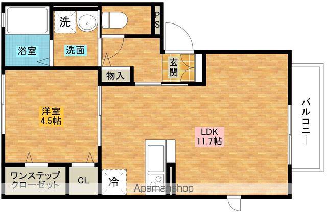 ルシエルエトワール1(1LDK/2階)の間取り写真