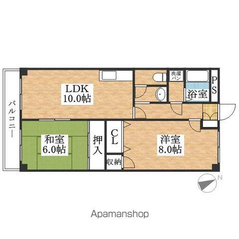 メゾンスカイヒルズ(2LDK/1階)の間取り写真