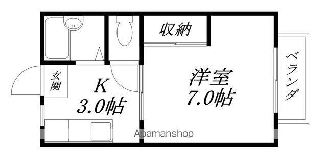サキハイツ野村(1K/2階)の間取り写真