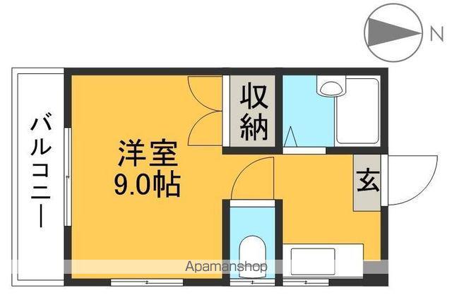 フライハイト東雲(ワンルーム/4階)の間取り写真