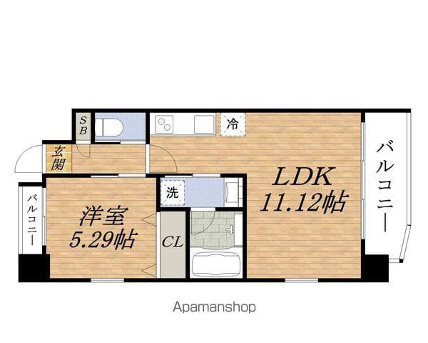 PREGIO吹田(1LDK/4階)の間取り写真