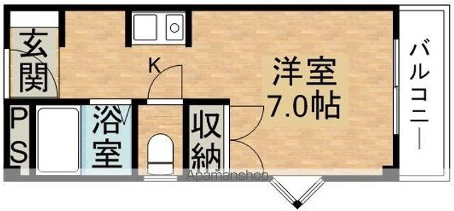 ウィズコート(1K/4階)の間取り写真