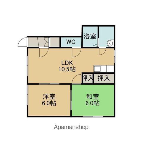 高台弐番館(2LDK/1階)の間取り写真