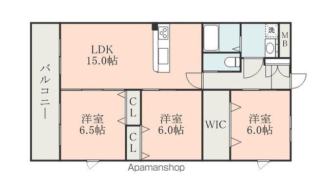 ショーンマンションⅡ(3LDK/1階)の間取り写真