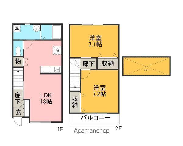ピッコラ カーザ A棟(2LDK)の間取り写真