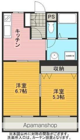 MAISONEPOCH相生(2K/2階)の間取り写真