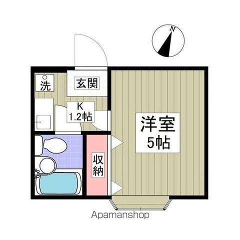 ザ・ウェーブ西ケ丘(1K/2階)の間取り写真