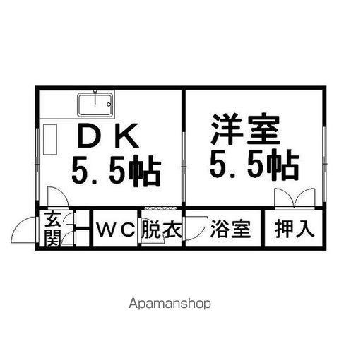 コーポYOU(1DK/1階)の間取り写真
