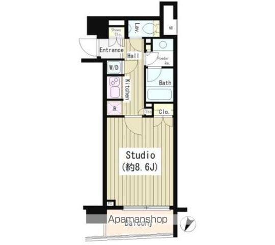 コクヨーレ日本橋(1K/4階)の間取り写真