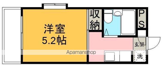 仲町パークプラザ(1K/1階)の間取り写真