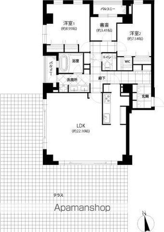 THE GOLDMANCASTLE SAKURAZAKA FOR(4LDK/1階)の間取り写真