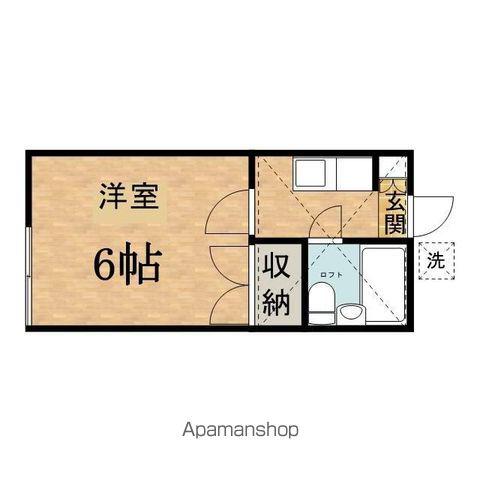 ガーデンイン南平(1K/1階)の間取り写真