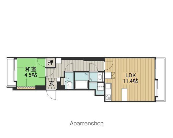 プレステージ諏訪湖(1LDK/12階)の間取り写真