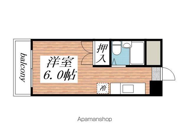 ロワール・イン・下到津(ワンルーム/5階)の間取り写真