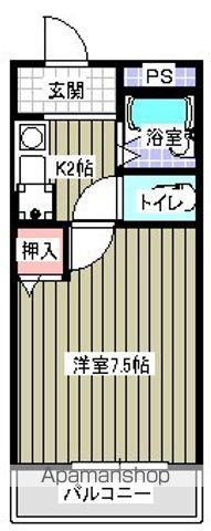 エメローズ汐田(1K/2階)の間取り写真