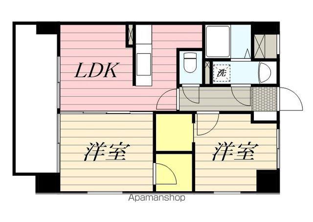 GOODHILL多の津(2LDK/8階)の間取り写真