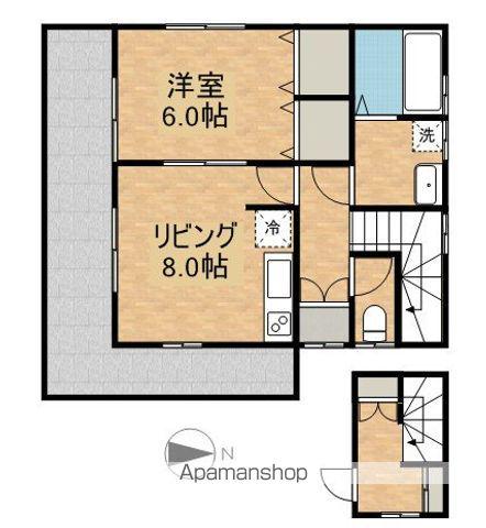 エクレシアハウス(1LDK/2階)の間取り写真