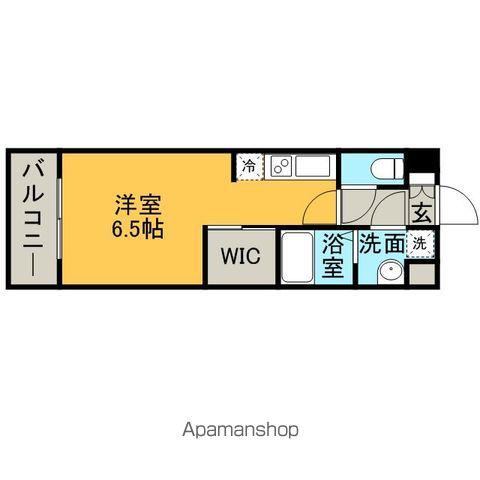 エンクレスト博多Ⅲ(1K/10階)の間取り写真