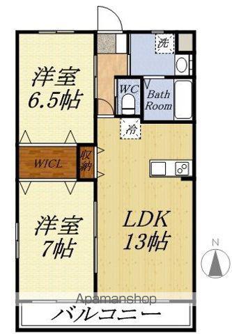 シャウレーアリタマ(2LDK/1階)の間取り写真