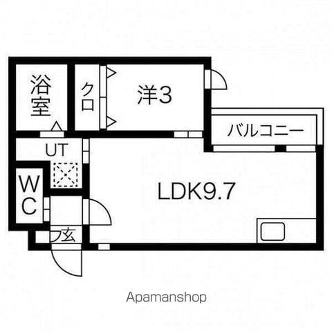 WARREN MORIMAKITOWN Ⅱ(1LDK/3階)の間取り写真