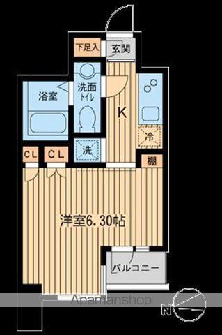 KDXレジデンス東新宿(1K/7階)の間取り写真