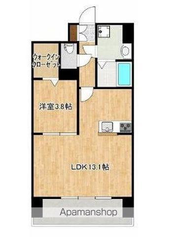 クロノス40新町Ⅲ(1LDK/3階)の間取り写真
