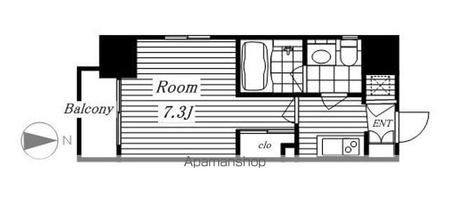 ライブコート泉(1K/11階)の間取り写真