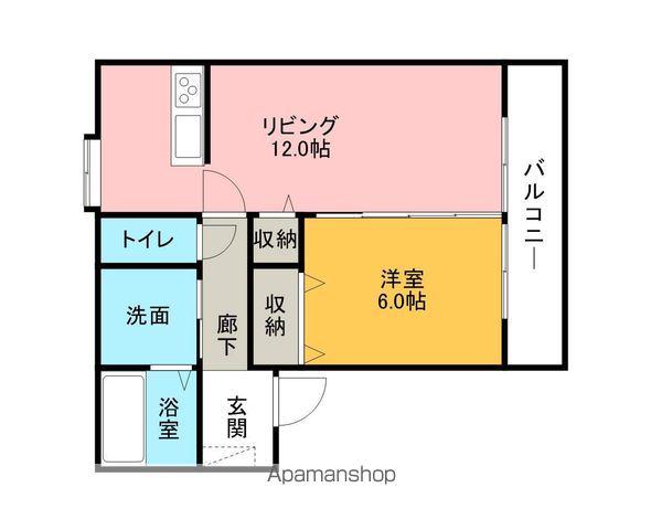 フローラルコート(1LDK/2階)の間取り写真
