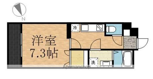 モナクマーシュ(1K/2階)の間取り写真