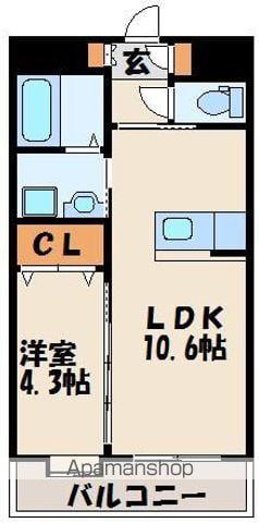 SK-22(1LDK/6階)の間取り写真