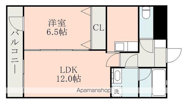 エリシオン保田窪(1LDK/1階)の間取り写真