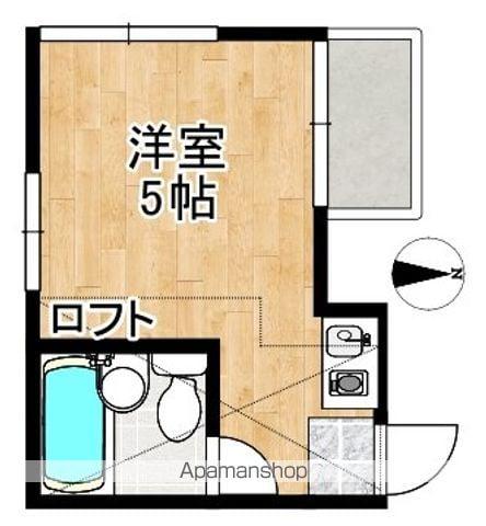 キャピタル西新宿1号棟(ワンルーム/2階)の間取り写真