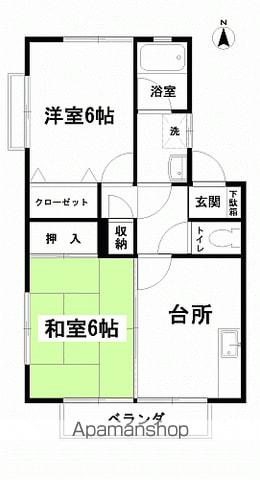 マンションライフ(2DK/1階)の間取り写真