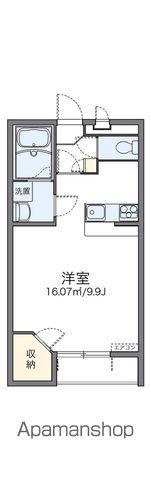 レオパレスあいれすと田村(1K/2階)の間取り写真