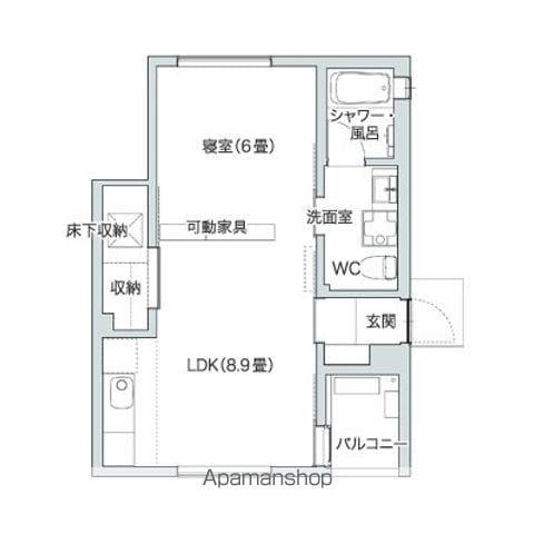 FREEPORT浜御殿(ワンルーム/1階)の間取り写真