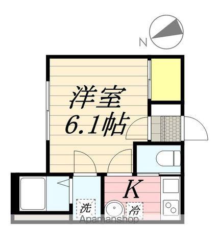 BRIX葛城(1K/1階)の間取り写真