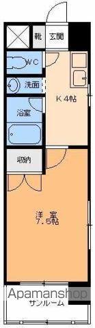 サンパティックU-1(1K/1階)の間取り写真