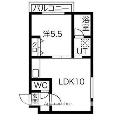 パーク9(1LDK/3階)の間取り写真