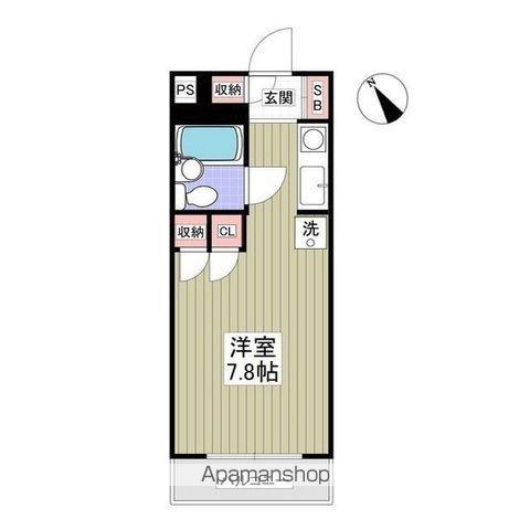 リュミエ堀之内(ワンルーム/2階)の間取り写真