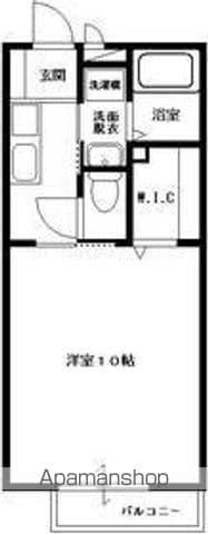 ウイスタリアⅡ(1K/2階)の間取り写真