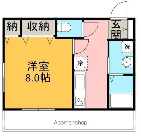 Mフィールド Ⅴ(1K/4階)の間取り写真