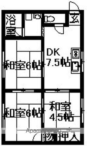 八州苑野村2(3DK/1階)の間取り写真